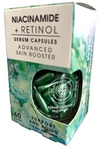 FREE SHIP Anti Aging NIACINAMIDE + RETINOL  Spot Serum skin Booster 60 Capsules - Picture 1 of 7