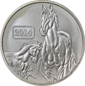 2014 Tokelau Silver $5 Year of the Horse NGC MS70 Early Releases - STOCK - Picture 1 of 4