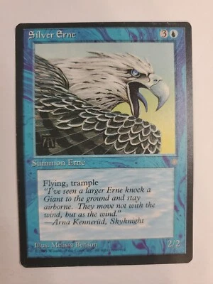 MTG Magic The Gathering Card Silver ErneSummon Erne Blue Ice Age 1995 - Image 1 of 2