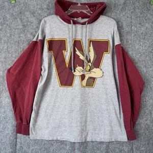 Vintage Acme Looney Tunes Hoodie Sweatshirt Herren XL Wile E Coyote Pullover 90s - Bild 1 von 12