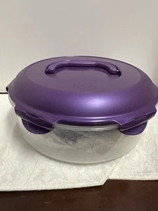 NEW LocknLock Clear Pie Cake Carrier with Handle and Tray Insert Lock&Lock - Picture 1 of 9