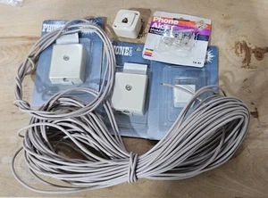 Uchwyt powierzchniowy Telefon Ściana Jack Cover Telefon domowy Lądowa Wtyczki przewodu - Zdjęcie 1 z 2