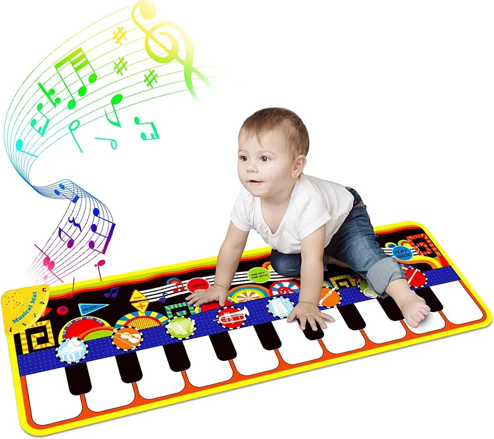 Renfox Kids Musical Mats Music Piano Keyboard Dance Floor Mat Carpet Animal for