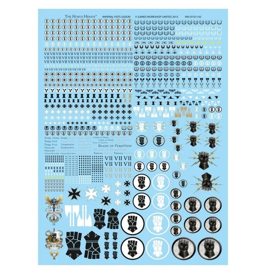 Imperial Fists Legion Transfer Sheet - Изображение 1 из 1