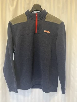 Vintage Vineyard Vines Quarter Zip Fleece Pullover Sweater Sweatshirt Blau XL - Bild 1 von 4