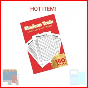 Mexican Train Dominoes Score Sheets: Mexican Train Dominoes Board Game Score Pad - Picture 1 of 2