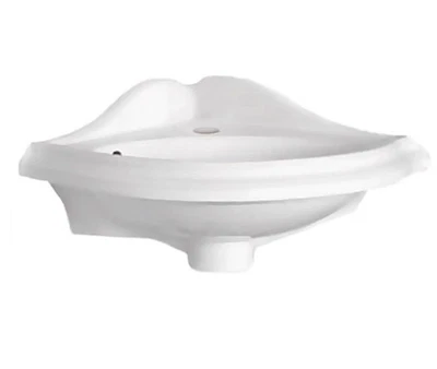 Fregadero de baño de esquina montado en la pared Whitehaus AR036 China 17-1/4" - blanco Foto 1 de 3