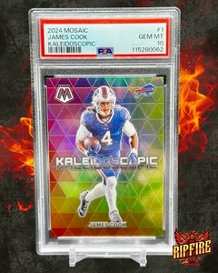 2024 Panini Mosaic James Cook Kaleidoscopic Prizm #1 PSA 10 Case Hit Low Pop - Bild 1 von 3