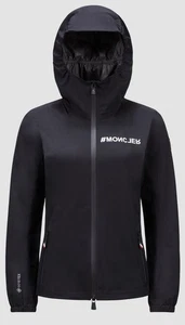NWT Moncler Grenoble Valles Jacket Women’s Size 2 US 6 Black GORE-TEX Hooded - Picture 1 of 11