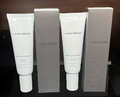 Imprimación hidratante de lona pura Laura Mercier 50 ml/1,7 oz, paquete de 2, sin silicona Foto 1 de 4