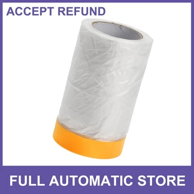 Pre-Taped Masking Film 1000x55cm / 32.81ftx21.65" 1Pc White Orange Foto 1 de 4