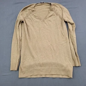 GAP Maternity Sweater Womens Small S Long Sleeve V Neck Knit Pullover Brown - Picture 1 of 11