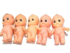 KEWPIE Doll Lot 5 Japanese Large Sm Vtg Cupie QP Angel Wing Baby Figure Japan - Picture 1 of 7