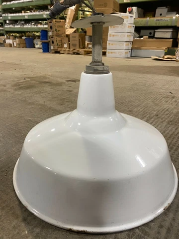 Vintage White Porcelain Barn Light Fixtures Cover
