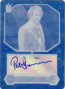 Topps 2015 Doctor Who Cyan Printing Plate Peter Davison Autograph 1/1 UNIQUE! - Picture 1 of 1