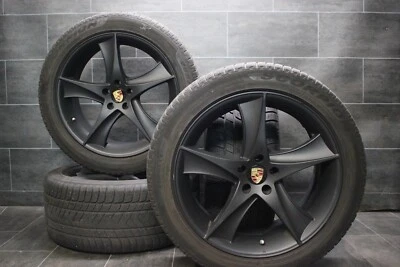4x Porsche Macan Turbo GTS Alufelgen Winter Reifen 265 45 295 40 r20 20 Zoll - Bild 1 von 4