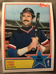 1983 Topps Fred Lynn All Star Baseball Card #392 Angels Outfield HOF Mid-Grade