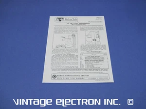 DELTA ROCKWELL MILWAUKEE 882 Retirement Lamp INSTRUCTIONS - 1947 (Quality Copy) - Picture 1 of 1