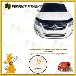BONNET DEFLECTOR PROTECTOR GUARD HOOD BUG FOR VW TIGUAN 2011 16 VOLKSWAGEN 5N - Picture 1 of 12