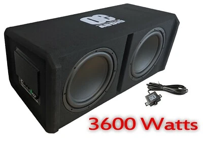 30.5cm Double Actif Amplifié Basse Boite Sub Voiture Intégré Amp 3600W Plupart D - Photo 1/4
