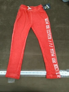 Art Class Pants red white letters Size XSmall 4/5 Pants now or never - Picture 1 of 8