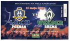 Ticket Lech Poznan Poland - Werder Bremen Germany 2002 Friendly