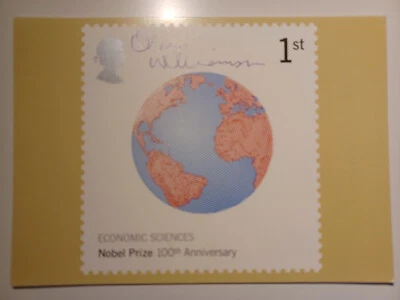 Oliver E. Williamson original handsignierte Autogrammkarte / Nobelpreis T5 - Bild 1 von 2