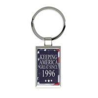 America Great 1996 Birthday : Gift Keychain Keeping Classic Flag Patriotic Age