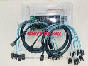 Lenovo 430-16i 9400-16i 12Gb/s NVMe IT Tri-Mode HBA PCIe +4*SFF-8643 SATA Cable - Picture 1 of 4