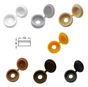 PAQUETE DE 50 x TAPAS DE PLÁSTICO PLEGABLES SOBRE TORNILLO M3.5 Y M4 TORNILLOS - Imagen 1 de 9