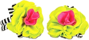Baby Girls' Barefoot Booties 0-6 Months, Pink & Green Blossom Footies - Picture 1 of 2