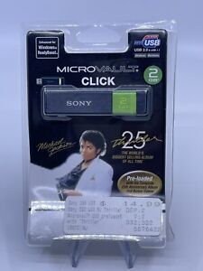 Michael Jackson Sony Micro Vault 2 GB USB Flash Drive MOC Thriller Pre Loaded