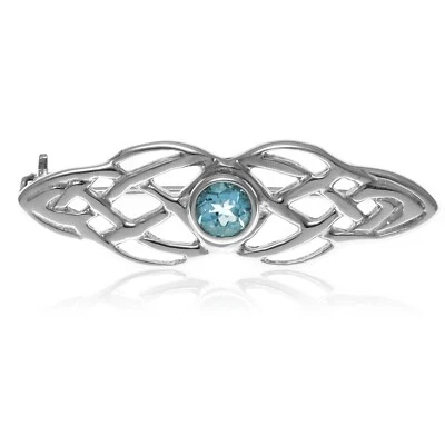 Broche celta de plata esterlina y topacio Foto 1 de 4