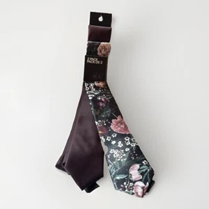 Pack of 2 H&M slim ties One Size - Picture 1 of 4
