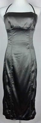 Vestido Cami Bebe Para Mujer Gris Metálico Ajustado Elegante Línea A Espalda Abierta Tubo Talla M Foto 1 de 4