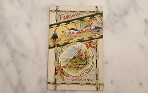 Antike Erntedank-Gruß-Postkarte verschickt 1909 - Bild 1 von 4