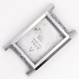 Vintage Mimo 22.4 x 37.3 mm Art Deco Silvertone Rolled Plate Wristwatch Case - Picture 1 of 6