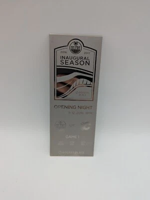 Commemorative Ticket Edmonton Oilers NHL Rogers Place Inaugural Season No Box - Image 1 of 4
