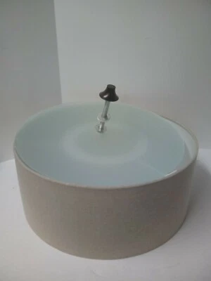 Difusor de vidrio grabado satinado Stirling Sea Gull Lighting y pantalla de lino beige *LEER Foto 1 de 4