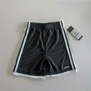 NWT Adidas Shorts Sz4 Mesh Black White Basketball - Picture 1 of 4