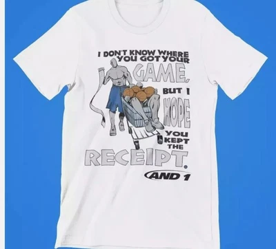 Camiseta And 1 Got Game Keep Receipt Baloncesto Solo Frontal Mezcla Premium Foto 1 de 4
