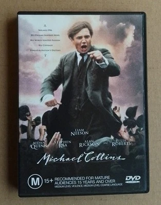 Michael Collins (1996) Region 4 DVD - Liam Neeson, Julia Roberts - VGC Free Post - image 1 of 3