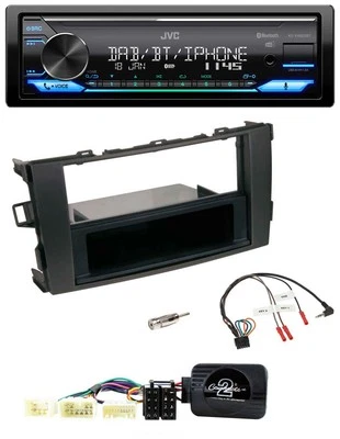 JVC Bluetooth DAB USB Lenkrad Autoradio für Toyota Auris 2007-2011 schwarz - Bild 1 von 4