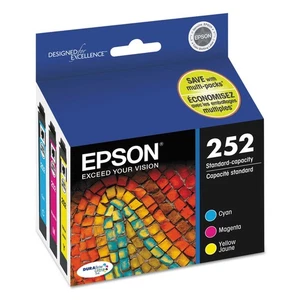 Epson T252520S DURABrite Ultra T252520-S (252) Ink - Cyan/Magenta/YL (3/PK) New - Picture 1 of 4
