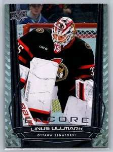 2025-26 Cubierta Superior Serie 1 #E-93 Linus Ullmark Encore Ottawa Senators - Imagen 1 de 2