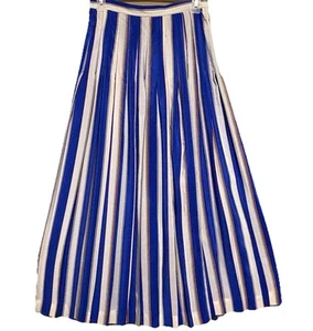 Country Shop Marshall Fields Rock reine Seide royalblau & weiß gestreift Gr. 6 - Bild 1 von 5