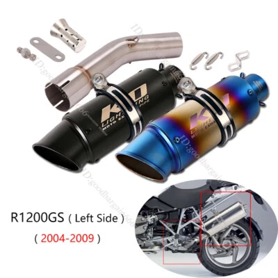 Puntas de escape para BMW R1200GS ADV 2004-2009 motocicleta 51 mm tubo silenciador punta izquierda Foto 1 de 4