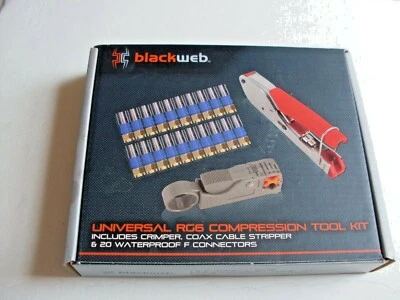 Kit de herramientas de compresión Blackweb Universal RG6 Foto 1 de 3
