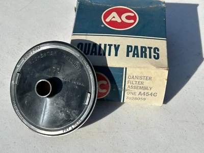 Filtro de bote de vapor de combustible Corvette 1971 Camaro 1970-1974 NOS AC A454C 7028059 Foto 1 de 4