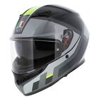 AGV K3 Shade Black Grey Yellow Motorcycle Helmet, ECE2206 Fast Free Shipping
